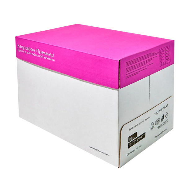 Бумага Марафон Премьер A4, 80г/м, 500л, класс А