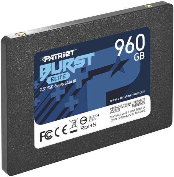 Внутренний SSD-накопитель Patriot Burst Elite 960GB PBE960GS25SSDR