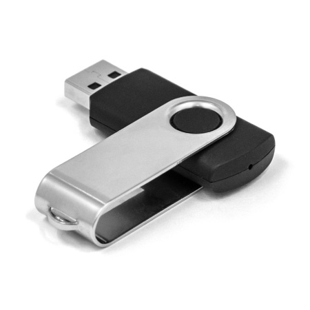 Флешка 128GB Mirex Color Blade Swivel Rubber USB 2.0 13600-FMURS128 (черный)