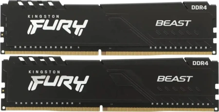 Оперативная память Kingston 16GB FURY Beast DDR4 KF432C16BBK2/16WP (3200МГц, XMP)