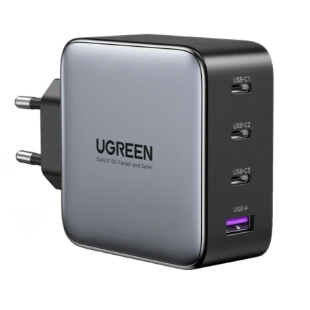 Сетевое зарядное устройство Ugreen CD226 (Type-A/Type-C, 100W, черный)