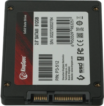 Внутренний SSD-накопитель KingSpec P3-512 512GB
