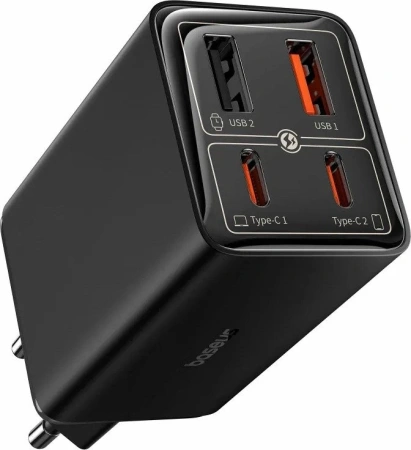 Сетевое зарядное Baseus GaN6 Pro Fast Charger 2C+2U 65W (черный)