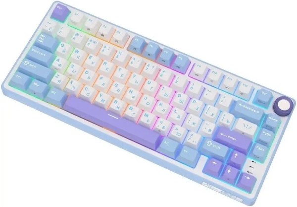  Клавиатура Royal Kludge R75 RGB Taro Milk (RK Silver)