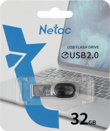 Флешка 32GB Netac UM2 USB 2.0 NT03UM2N-032G-20BK