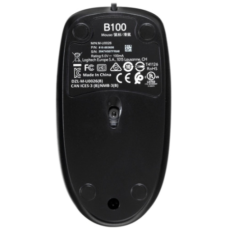 Мышь Logitech B100 (черный)