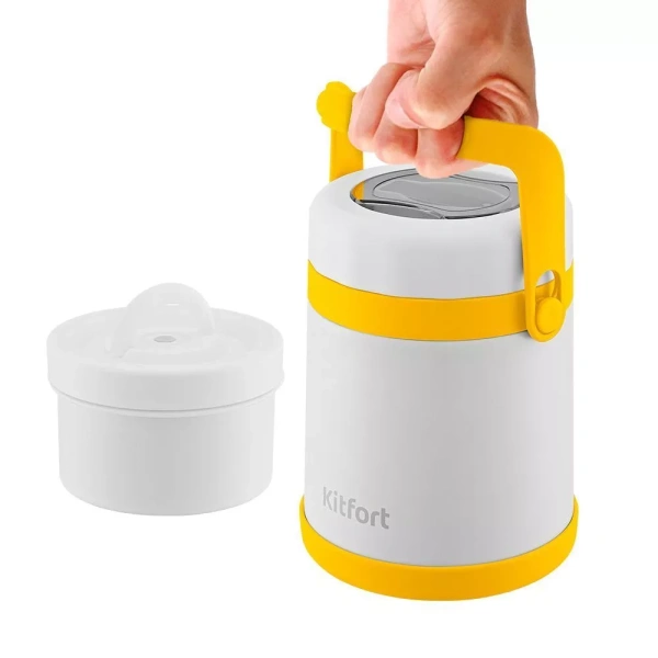 Ланч-бокс Kitfort KT-1241-1 (бело-желтый)