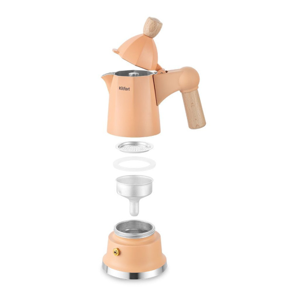 Кофеварка гейзерная Kitfort KT-7152-2 (персиковый)