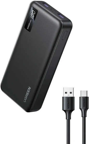 Портативное зарядное устройство Ugreen PB312 20000mAh (темно-серый)