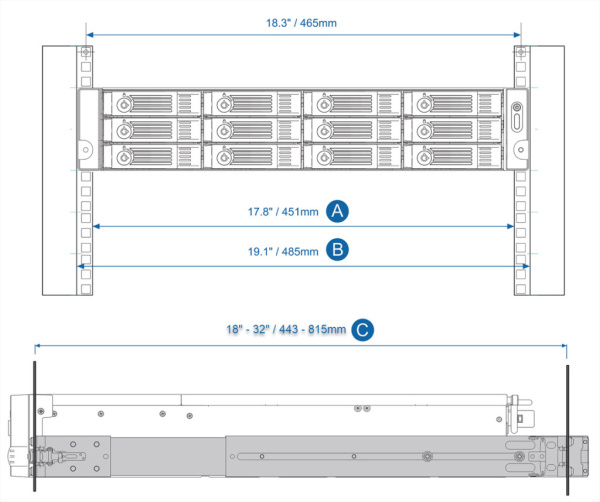Комплект направляющих QNAP RAIL-B02