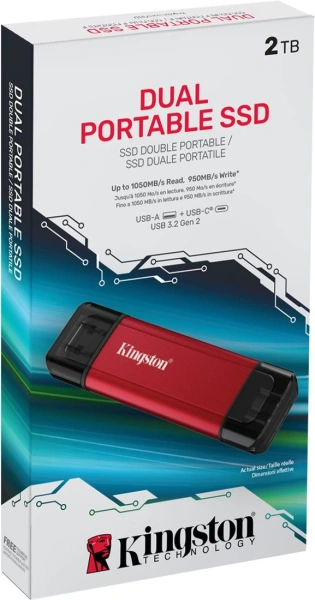 Внешний накопитель Kingston Dual Portable SSD SPSD/2TB