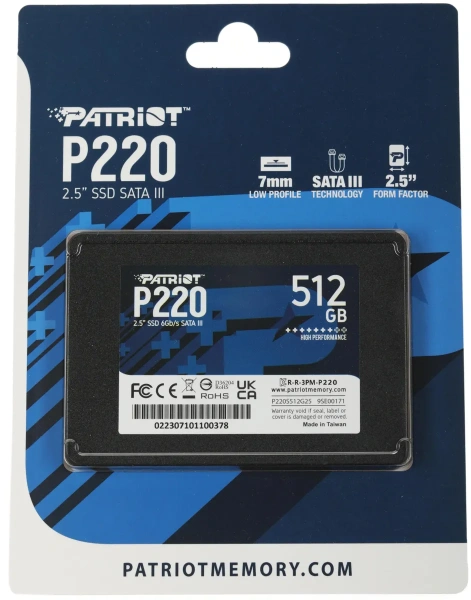Внутренний SSD-диск Patriot P220 512GB P220S512G25