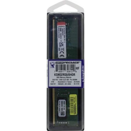Оперативная память Kingston 8GB Server Premier DDR4 KSM32RS8/8HDR (3200МГц, ECC)
