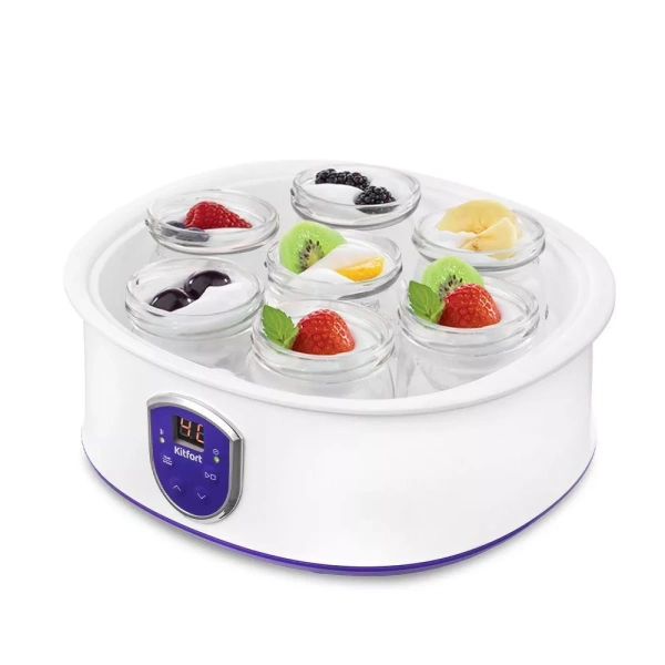 Йогуртница Kitfort KT-2088-1 бело-фиолетовая