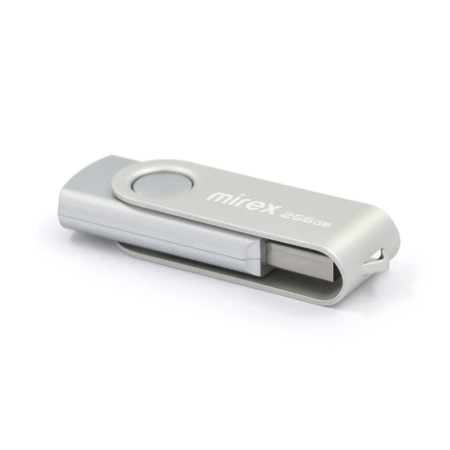 Флешка 256GB USB 2.0 FlashDrive Mirex SWIVEL SILVER