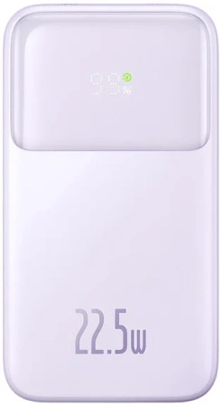 Портативное зарядное устройство Baseus Comet Series Dual-Cable Digital Display Fast Charge 20000mAh PPMD20 (сиреневый)