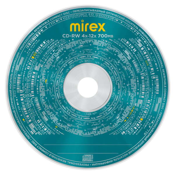 Диск CD-RW Mirex 700Mb 12х в футляре (1 шт)