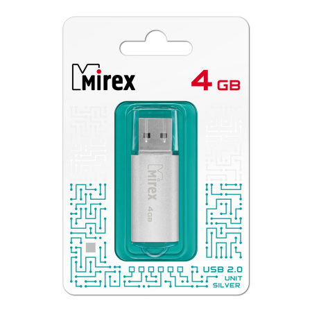 Флешка 4GB USB Flash Mirex Unit (Серебристый) 13600-FMUUSI04