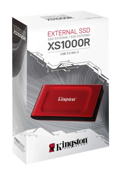 Внешний SSD-накопитель Kingston XS1000 1TB SXS1000R/1000GA (красный)