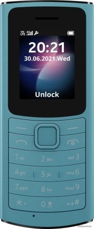 Кнопочный телефон Nokia 110 4G Dual SIM (бирюзовый)