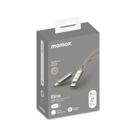 Кабель Momax Elite DC31L (Type-C, 1м, серый)