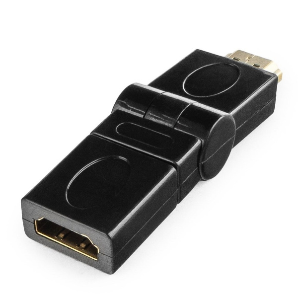 Переходник HDMI-HDMI Cablexpert A-HDMI-FFL2 (M-F, черный)
