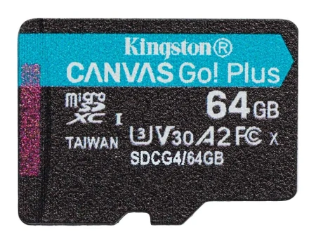 Карта памяти Kingston 64GB Canvas Go! Plus microSDXC SDCG4/64GB (с адаптером)