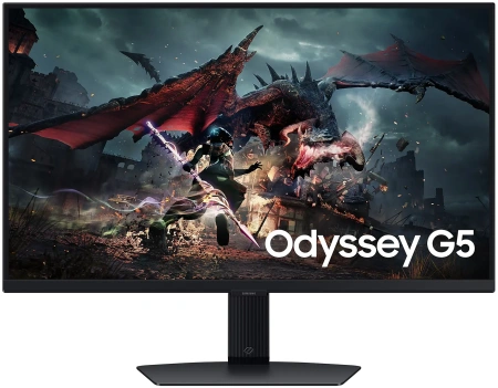 Монитор Samsung Odyssey G5 G50D QHD LS27DG502EIXCI (27", 2560x1440, IPS, 180 Гц, HDMI+DP, портретный режим)
