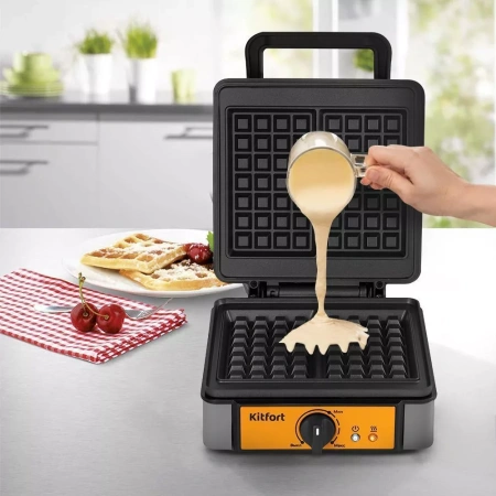 Вафельница для бельгийских вафель Kitfort КТ-1694