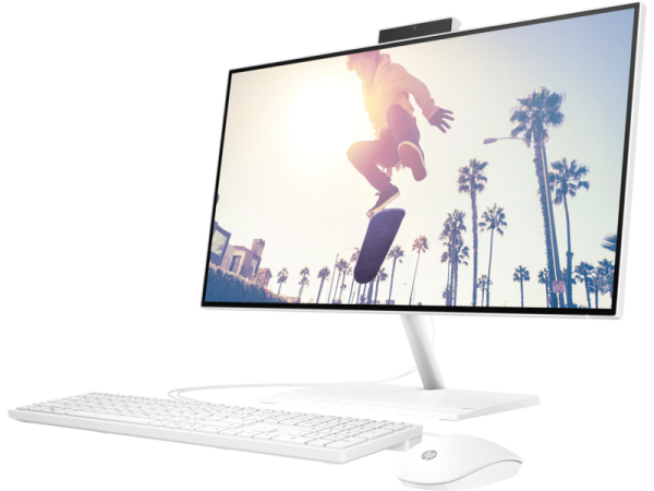 Моноблок HP AIO 24 (i3-1215U/ 23.8" FHD VA AG/ Iris Xe/4GB/ 256GB/ DOS/ noODD/ USB kbd+mouse/ kbd_ENG/ Starry white)