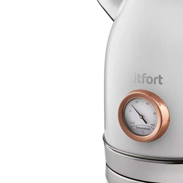 Чайник Kitfort KT-6102-3 (белый с золотом)