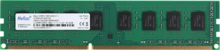Оперативная память Netac 8GB Basic DDR3 NTBSD3P16SP-08 (1600МГц)