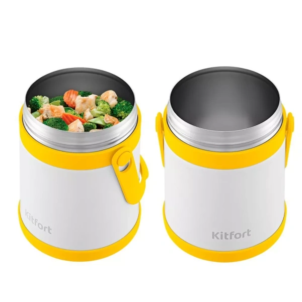 Ланч-бокс Kitfort KT-1241-1 (бело-желтый)
