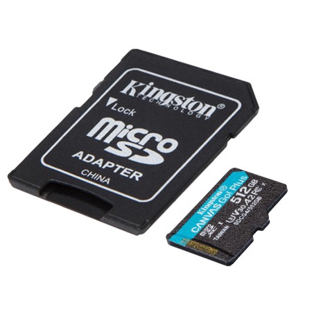 Карта памяти Kingston 512GB Canvas Go! Plus microSDXC SDCG4/512GB (с адаптером)