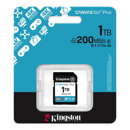 Карта памяти Kingston 1TB Canvas Go! Plus SDXC SDG4/1TB