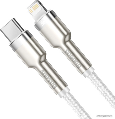 Кабель Type-C Baseus Cafule Series Metal Type-C to Lightning PD 20W 1.0м белый CATLJK-A02