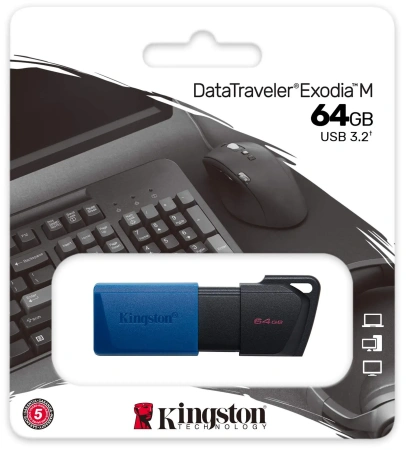 Флешка 64GB Kingston DataTraveler Exodia M USB3.2 DTXM/64GB