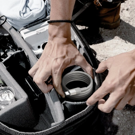 Кабель Momax Mag.Link DC35L (Type-C, 1м, серый)