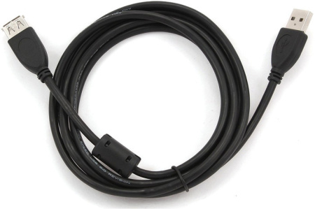 Удлинитель USB Type-A Cablexpert CCF-USB2-AMAF-6 (USB 2.0, AM-AF, 1.8 м, черный)