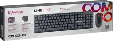Клавиатура + мышь Defender Line C-511 45511