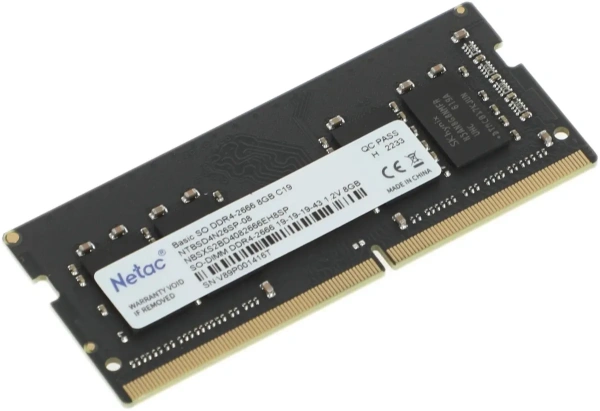 Оперативная память Netac Basic 8GB DDR4 NTBSD4N26SP-08 (2666МГц, SO-DIMM)
