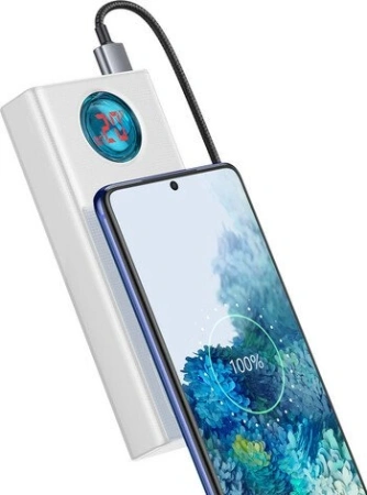 Внешний аккумулятор Baseus Amblight Digital Display 65W 30000mAh (белый)