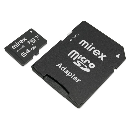 Карта памяти Mirex 64GB microSDXC 13613-AD10SD64 (с адаптером)