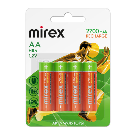 Аккумулятор Mirex AA HR6 2700mAh HR6-27-E4 (4 шт)