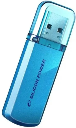 Флешка 64Гб Silicon-Power Helios 101 SP064GBUF2101V1B (USB 2.0, синий)