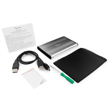 Бокс для жесткого диска Gembird EE2-U2S-5-S (серебристый)