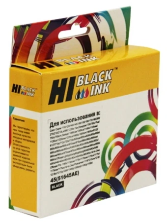 Картридж Hi-Black для HP DJ 850C/970C/1600C, №45, Bk, новый