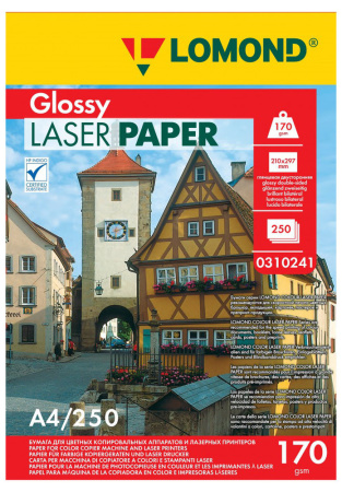 Фотобумага Lomond глянцевая двухсторонняя A4 170 г/кв.м. 250л (0310241)
