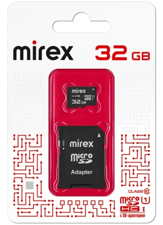 Карта памяти Mirex 32GB microSDHC 13613-ADSUHS32 (с адаптером)