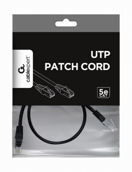 Кабель Cablexpert PP12-0.5M/BK RJ45 (черный, 0.5 м)